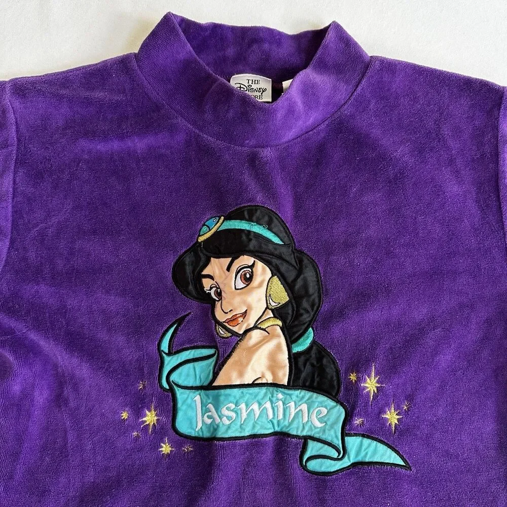 RARE Vintage 90s Jasmine Aladdin Dress size 8/10 The Disney Store Embroidered